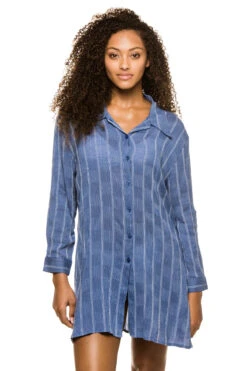 ELAN Button Down Shirt Dress