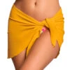 Maaji Fairy Short Sarong -Sunny Sundress Sales 2003CPR006 Apparel Bottom Sunset Gold Front