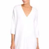 Emily V-Neck Tunic -Sunny Sundress Sales 233317 Apparel Top White Front