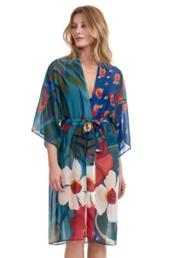 Deep V-Neck Kimono