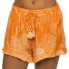 Topaz Ruffle Shorts -Sunny Sundress Sales 26170713 Apparel Bottom Orange Front