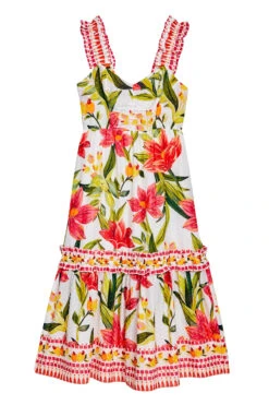 Farm Rio Cashew Garden Maxi Dress -Sunny Sundress Sales 303795 Apparel Dress Cashew Garden Laydown