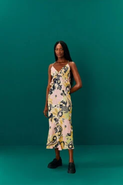 Farm Rio Vintage Forest Maxi Dress -Sunny Sundress Sales 303824 Apparel Dress Vintage Forest Sand Lifestyle