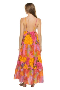 Sunny Sundress Sales -Sunny Sundress Sales 303980 Apparel Dress Flowers Garden Pink Colorful Back
