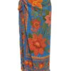 Farm Rio Blue Tropical Tapestry Sarong -Sunny Sundress Sales 307139 Apparel Bottom Blue Tropical Front