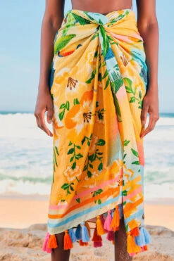 Farm Rio Colorful Rio Pareo -Sunny Sundress Sales 308500 Apparel Bottom Multi Lifestyle