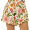 Farm Rio Macaw Bloom Shorts -Sunny Sundress Sales 309223 Apparel Bottom Off White Front