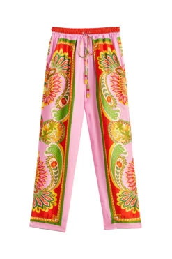 Farm Rio Beach Toucans Scarf Pants -Sunny Sundress Sales 309435 Apparel Bottom Multi Laydown