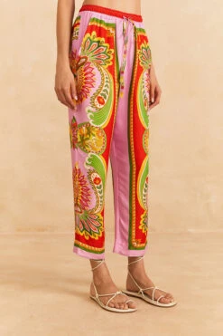 Farm Rio Beach Toucans Scarf Pants -Sunny Sundress Sales 309435 Apparel Bottom Multi Lifestyle