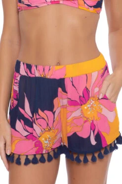 Floral Fringe Shorts