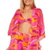 Vivid Vista Fringe Open Front Kimono -Sunny Sundress Sales 3623935 Apparel Top Multi Front1