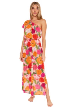 Sunny Bloom Asymmetrical Dress