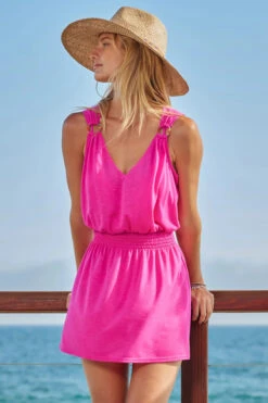 Breezy Basics Mini Dress -Sunny Sundress Sales 3738371 Apparel Dress Pink Flambe Lifestyle