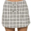 Andi Mini Skirt -Sunny Sundress Sales ANDI SKIRT Apparel Bottom Off White Plaid Front