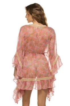 Jayla Long Sleeve Mini Dress 5 Jayla Long Sleeve Mini Dress -Sunny Sundress Sales C02233002 Apparel Dress Deep Rose Combo Back