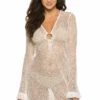 Cassie Metallic Crochet Cover Up Dress