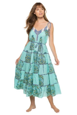 Alon Spaghetti Strap Midi Dress