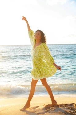 Kiki Mini Dress -Sunny Sundress Sales CSSU22009 Apparel Dress Lime Lifestyle