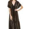 ELAN V-Neck Maxi Dress -Sunny Sundress Sales CTS5750 Apparel Dress Black Melon Stripe Front