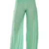ELAN Crochet Smocked Pants -Sunny Sundress Sales EBW CR2191 Apparel Bottom Emerald Front