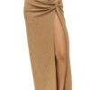 Gwen Maxi Skirt -Sunny Sundress Sales GWEN SKIRT Apparel Bottom Gold Shimmer Front