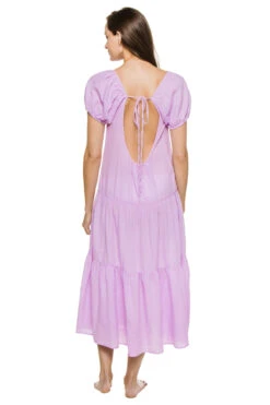 Elodie Maxi Dress -Sunny Sundress Sales GZ121 Apparel Dress Lavender Back