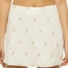 Hero Mini Skirt -Sunny Sundress Sales HERO SKIRT Apparel Bottom Off White Crystal Front