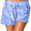 Seaside Palm Shorts -Sunny Sundress Sales HJ25 0506SHP Apparel Bottom Periwinkle Front
