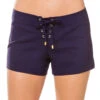 Lace Up Board Shorts -Sunny Sundress Sales HJN BLUE NV Bottoms Front 93134