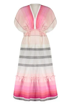 Zena Plunge Maxi Dress 7 Zena Plunge Maxi Dress -Sunny Sundress Sales HSW2211C1 Apparel Dress Pink Laydown