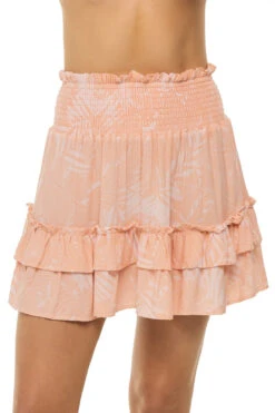Smocked Ruffle Mini Skirt