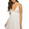 Plunge Mini Dress -Sunny Sundress Sales JM11248 Apparel Dress Ivory Front