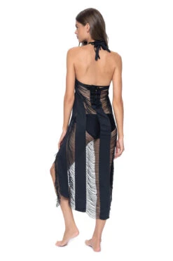 Monique Sarong -Sunny Sundress Sales MID 1163S Apparel Bottom Midnight Back2
