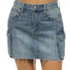 Rhea Distressed Denim Mini Skirt -Sunny Sundress Sales P00031083KE Apparel Bottom Heat Front