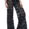 Crochet Lace Tie-Up Pants -Sunny Sundress Sales PLQ BLACK MIDNT Bottoms Front20Reverse 89956