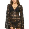 Noah Bell Sleeve Crochet Tunic -Sunny Sundress Sales PLQ BLACK MIDNT Tunics Front 76729