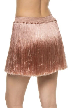 Angelica Fringe Mini Skirt -Sunny Sundress Sales R23CS18 Apparel Bottom Pearl Blush Back