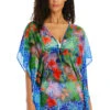 Tropical Flight Chiffon Tunic -Sunny Sundress Sales RBTF23802 Apparel Top Multi Front