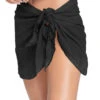 Short Fringe Pareo -Sunny Sundress Sales RPI BLACK BL Pareos Front 96432