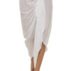 ELAN Cinched Sarong -Sunny Sundress Sales RY4145 Apparel Bottom White Front