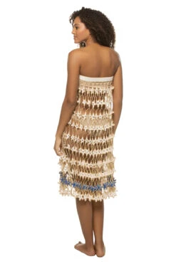 Star Crochet Midi Skirt -Sunny Sundress Sales SS23CS19 Apparel Bottom Snow White Back1