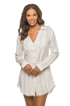 Fringe Shirt Dress