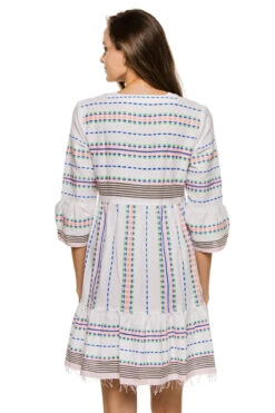 Doti Flutter Mini Dress -Sunny Sundress Sales SW2213C1 Apparel Dress Multi Petal Back