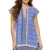 Neela Short Caftan -Sunny Sundress Sales SW2244C1 Apparel Dress Indigo Front