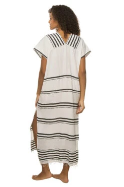 Eshe Long Caftan -Sunny Sundress Sales SW2305 Apparel Dress Black Back