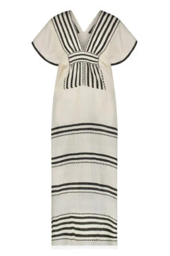 Eshe Long Caftan -Sunny Sundress Sales SW2305 Apparel Dress Black Laydown