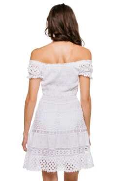 Norvegia Off The Shoulder Dress -Sunny Sundress Sales TEPO WHITE BIA Sundresses Back 99551