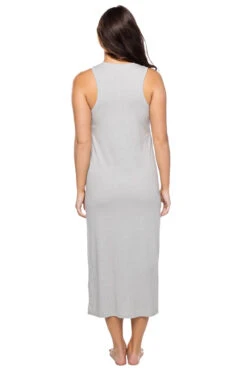 Reverie Knot Triblend Tank Dress -Sunny Sundress Sales ZD212794 Apparel Dress Soft Sage Back